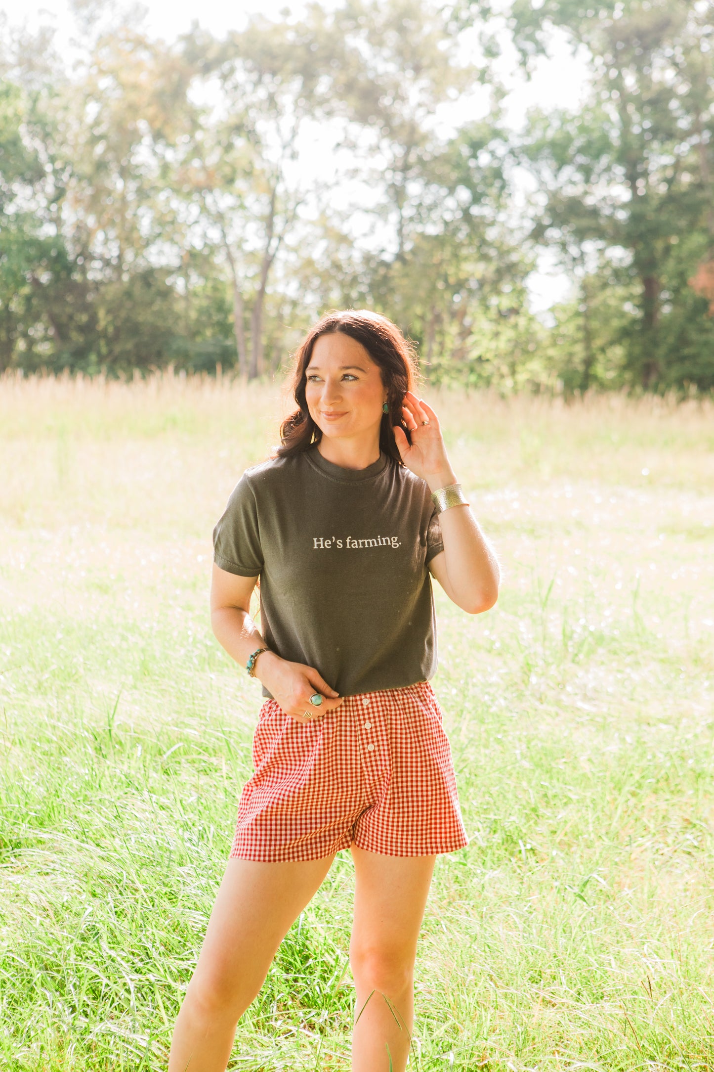 The Gingham Shorts- Red