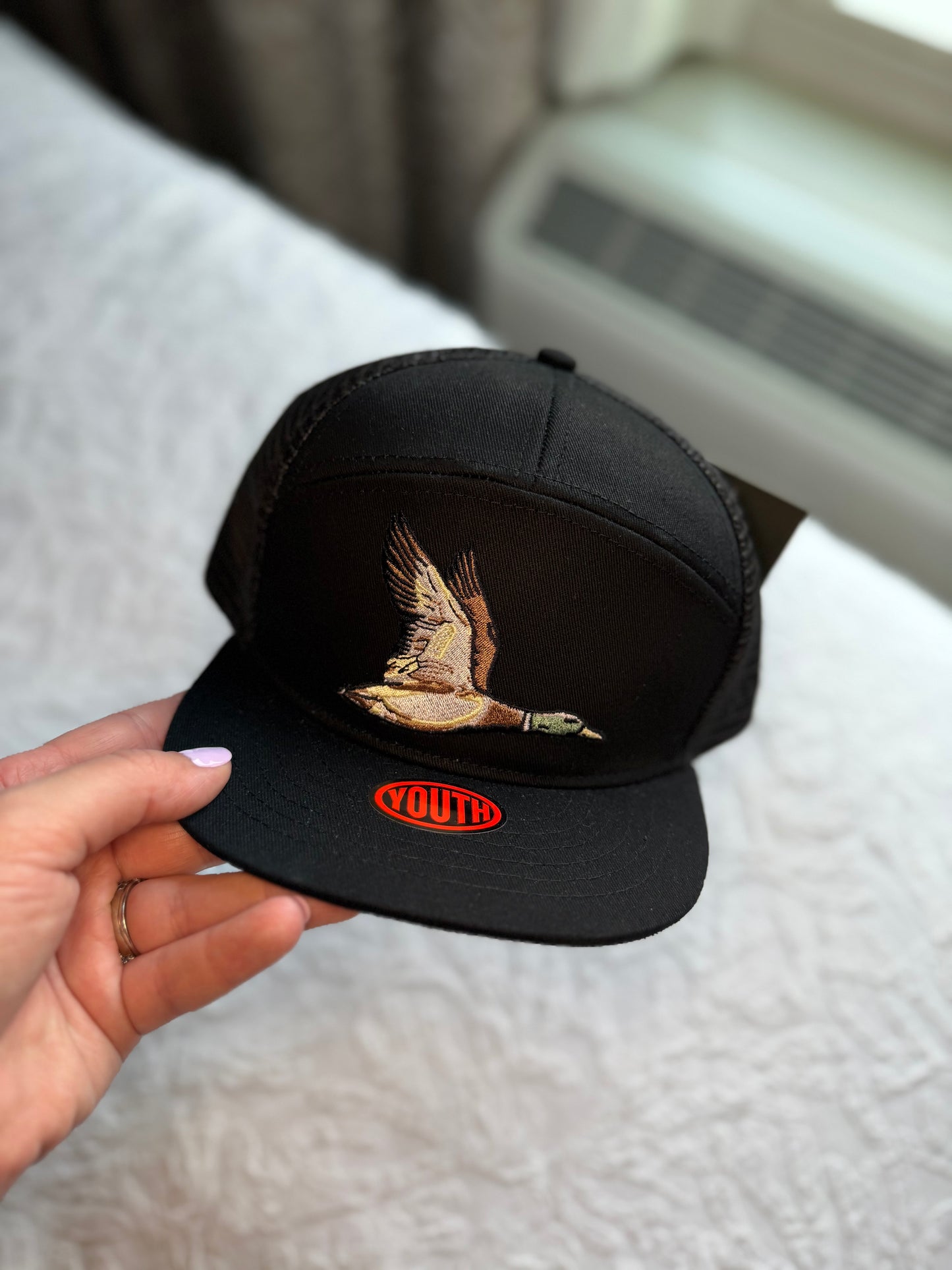 Black Mallard Trucker- YOUTH