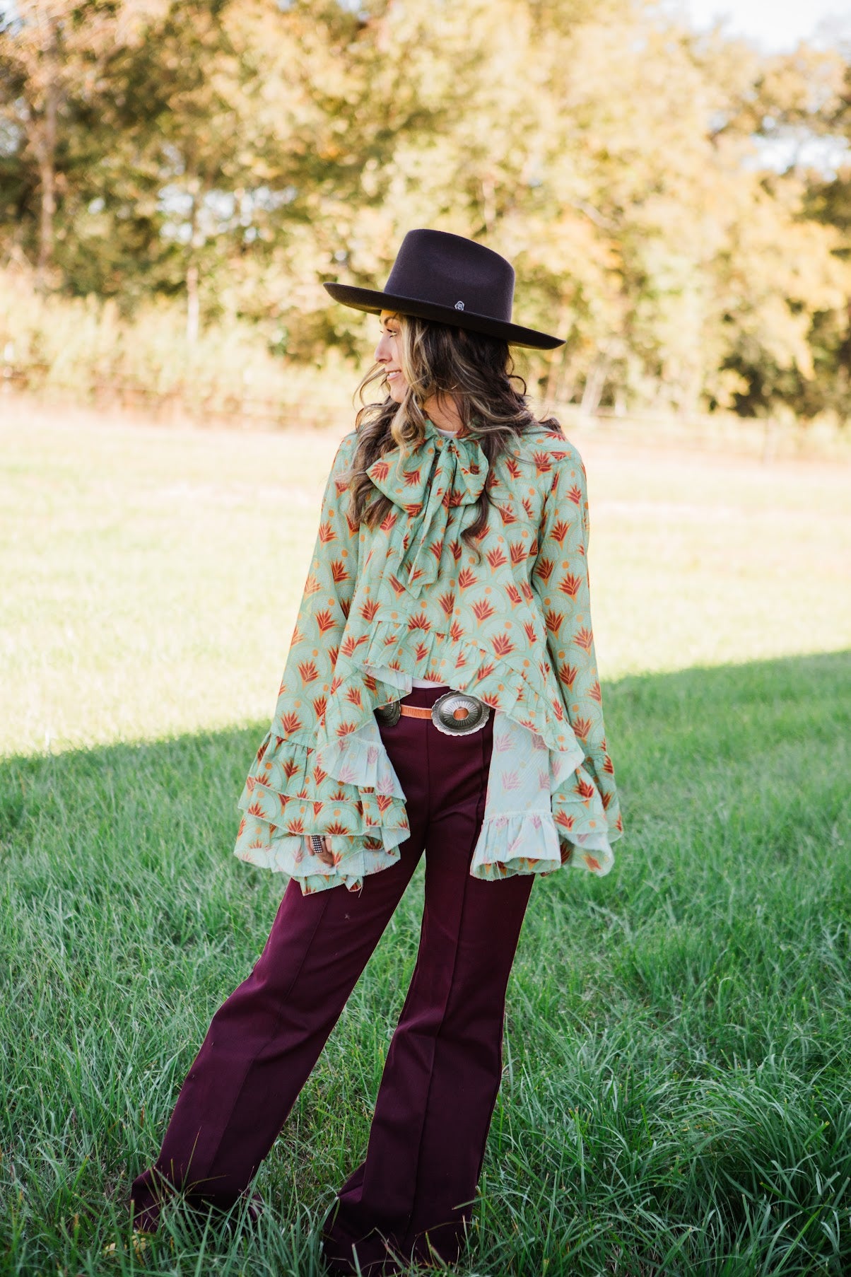 The Taos Top with Hand-Drawn Print