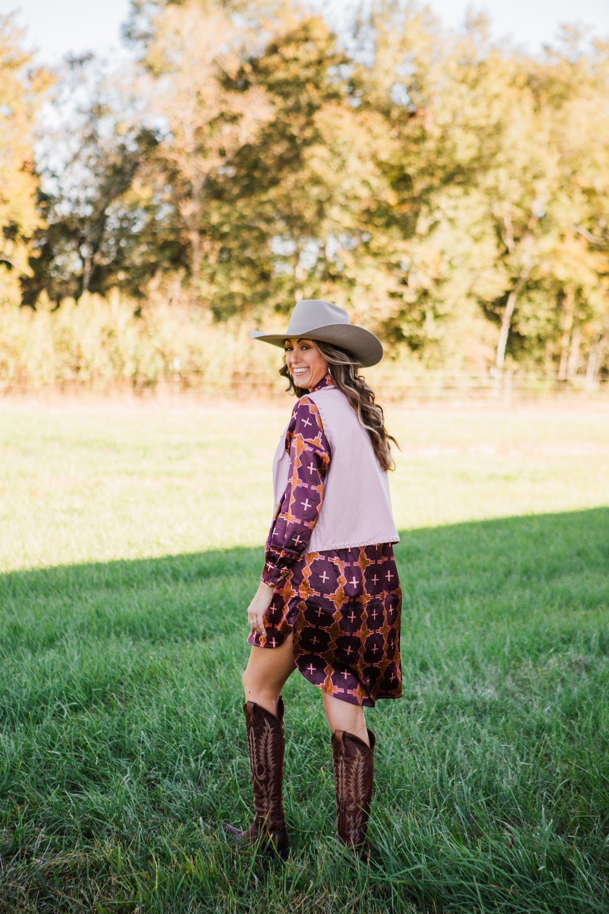 The Whiskey Creek Blush Leather Vest