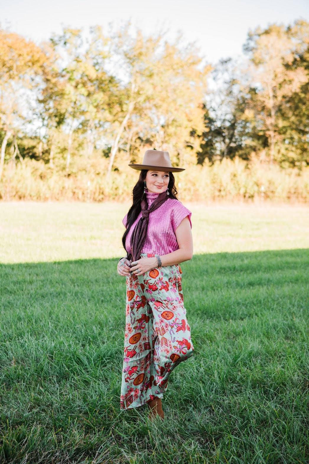 The Metallic Foil Sweater- Candy Pink