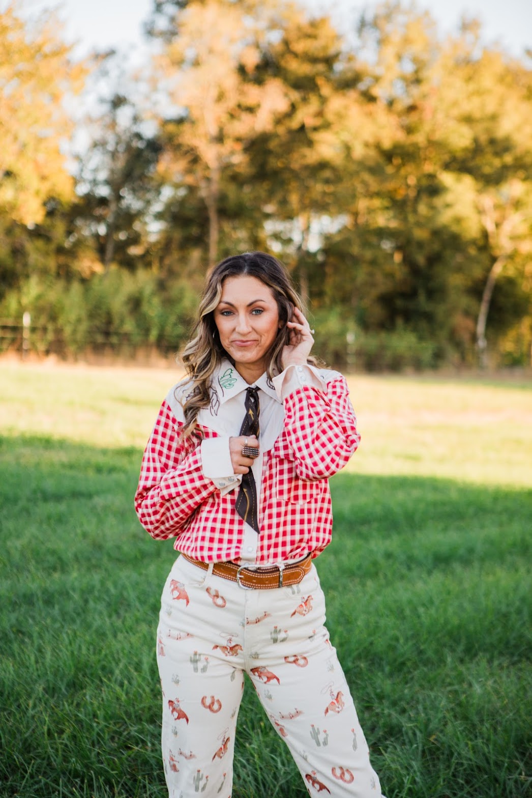 The Gingham Cowboy Top