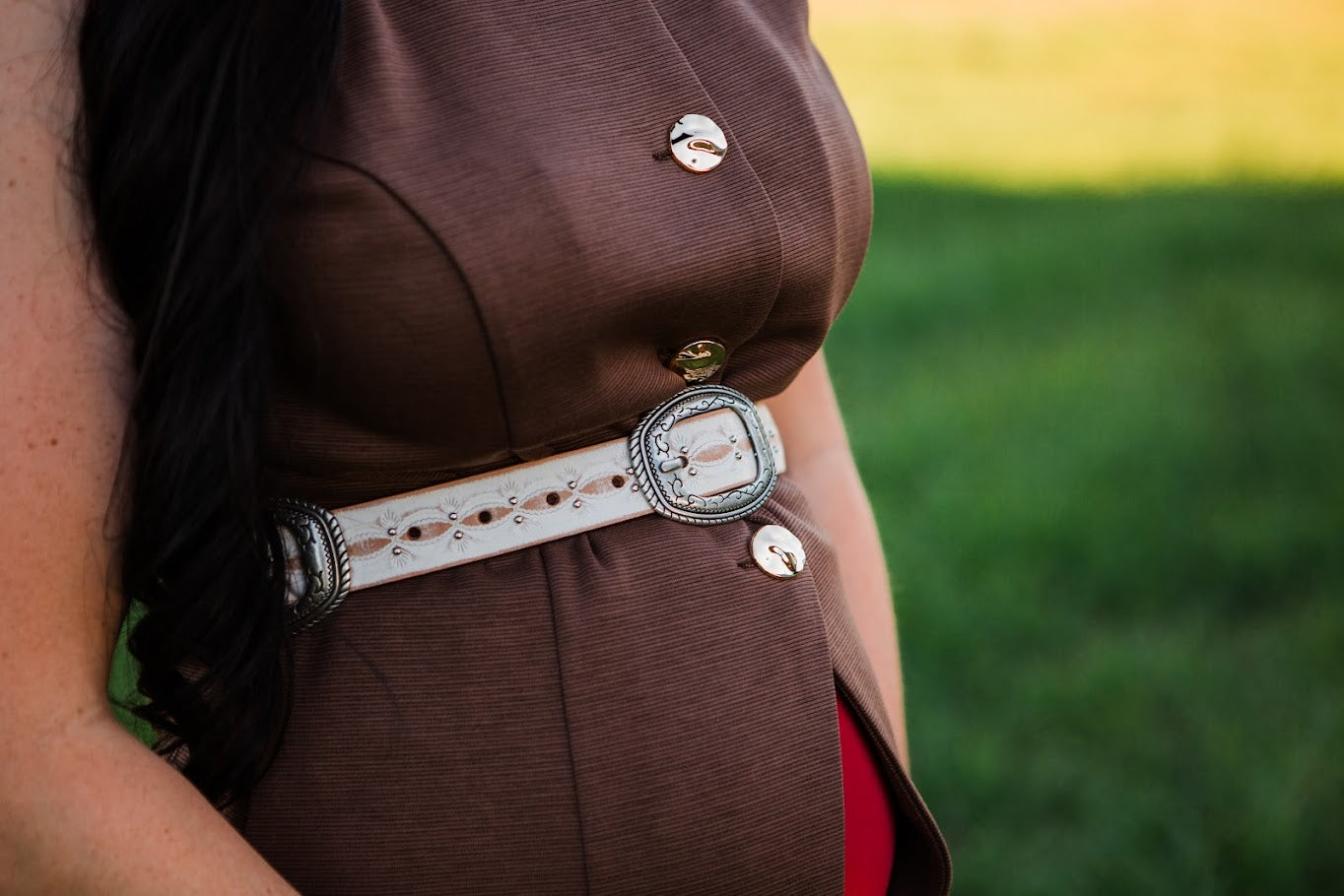 The Ruck Concho Belt- White