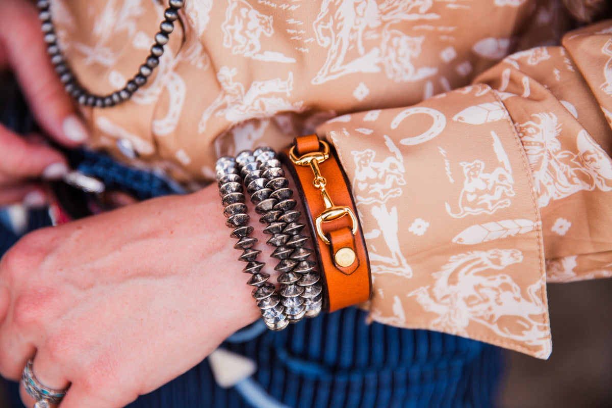 Leather Bit Bracelet