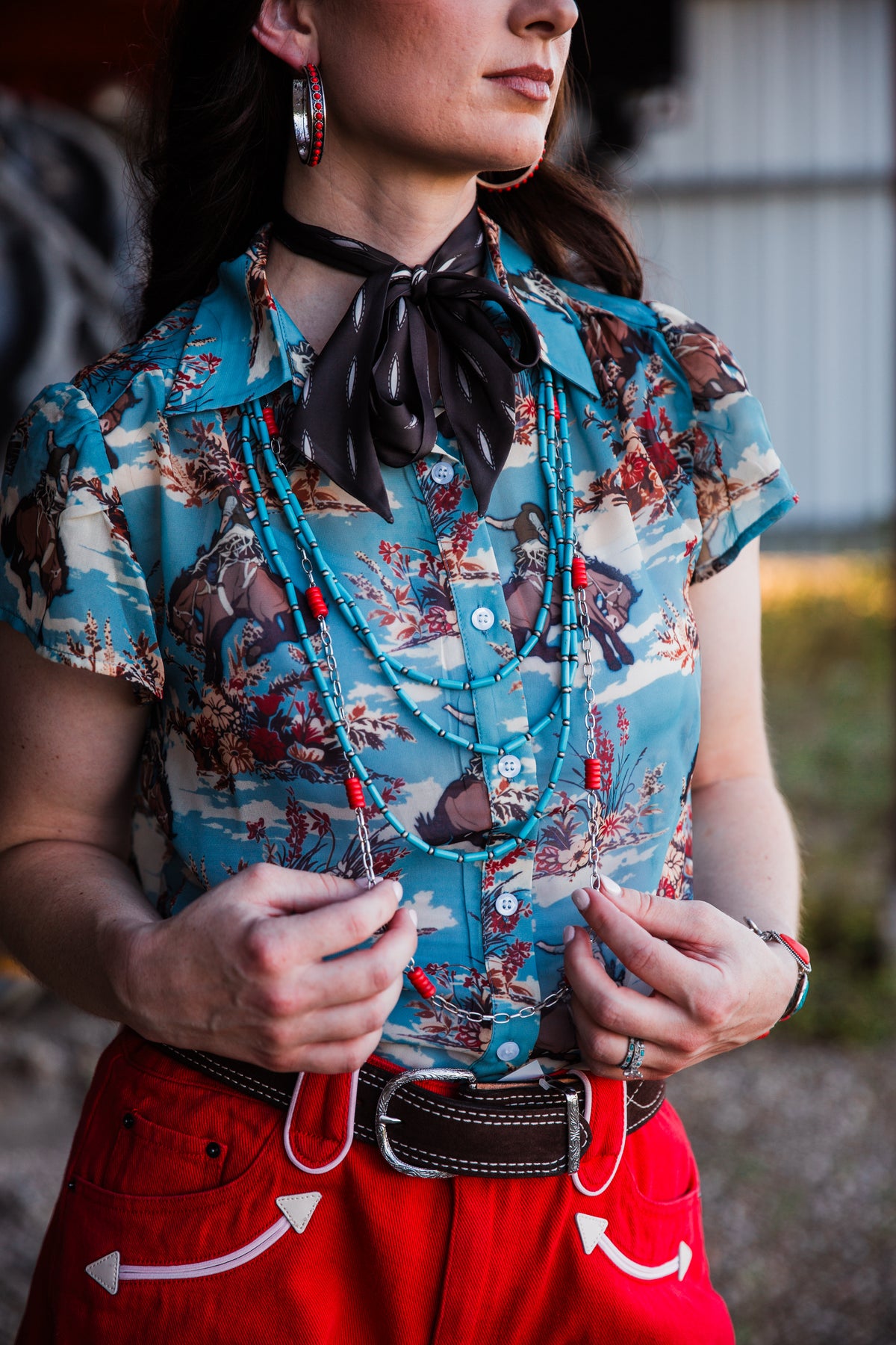 The Paden Necklace in Red