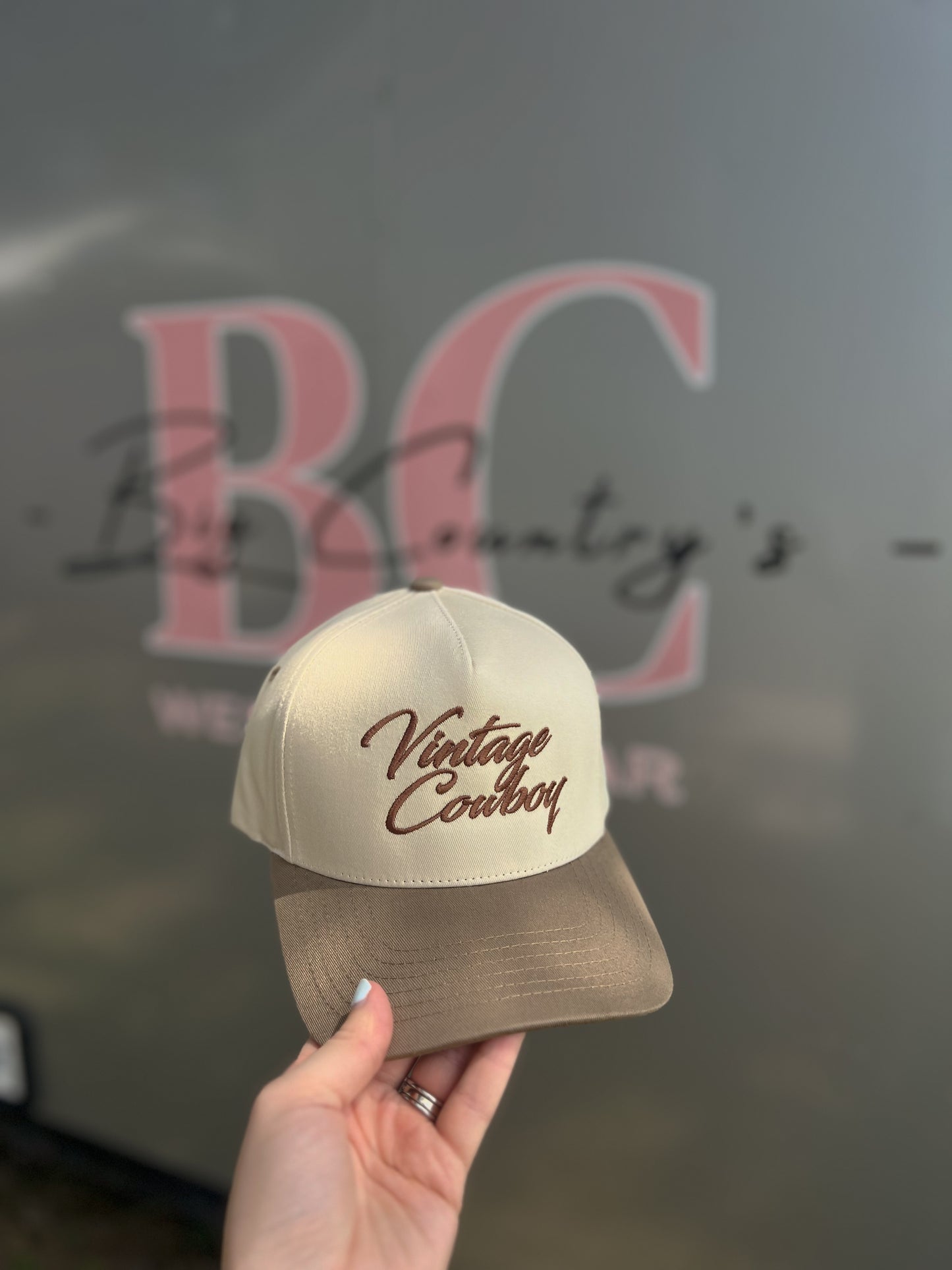 Vintage Cowboy Trucker- Beige