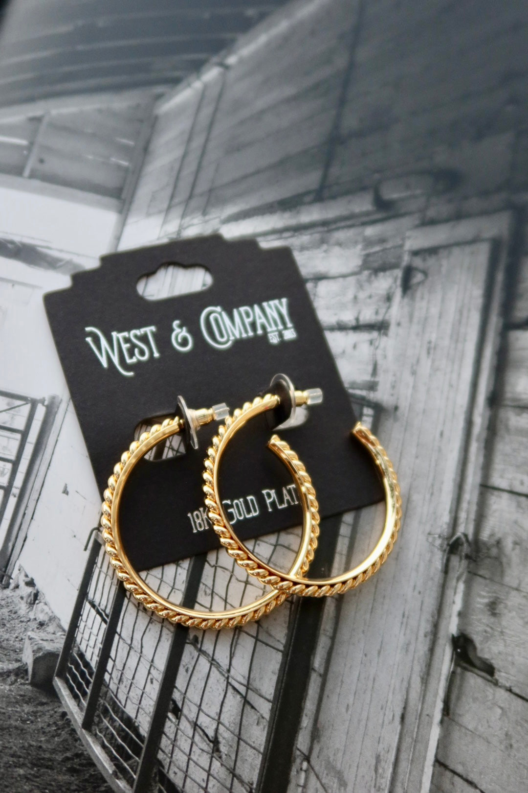 18K Gold Hoop Earrings