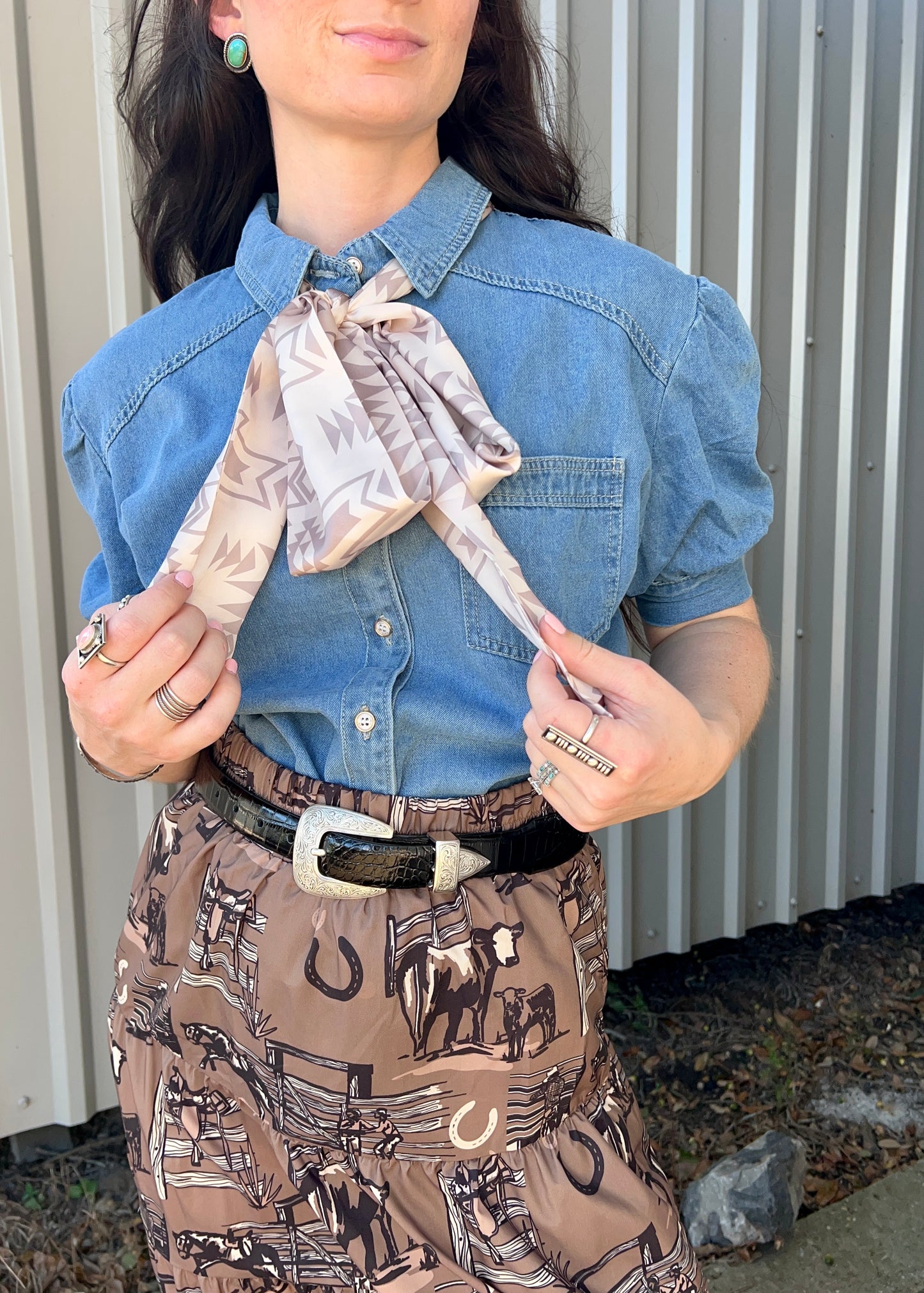 The Princess Cut Denim Top