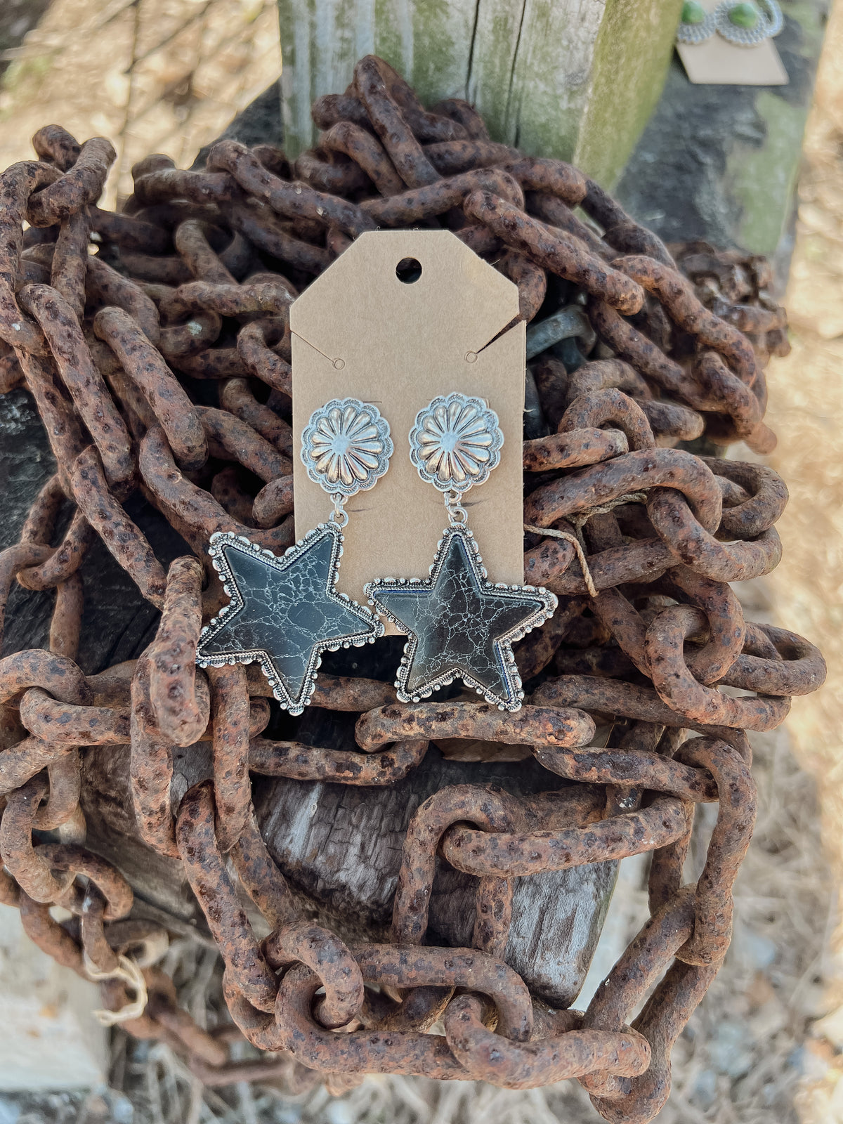 Concho Star Earrings