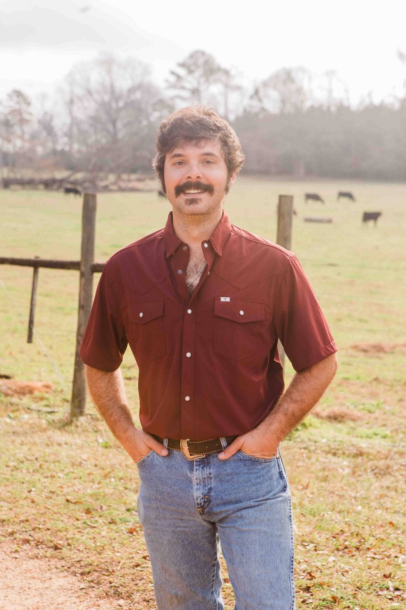 The Core Pearl Snap (mult. colors) - Big Country's Western WearSmallMaroonpearl snap