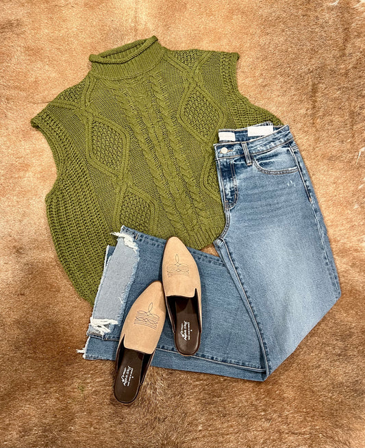 The Bri Sweater- Olive