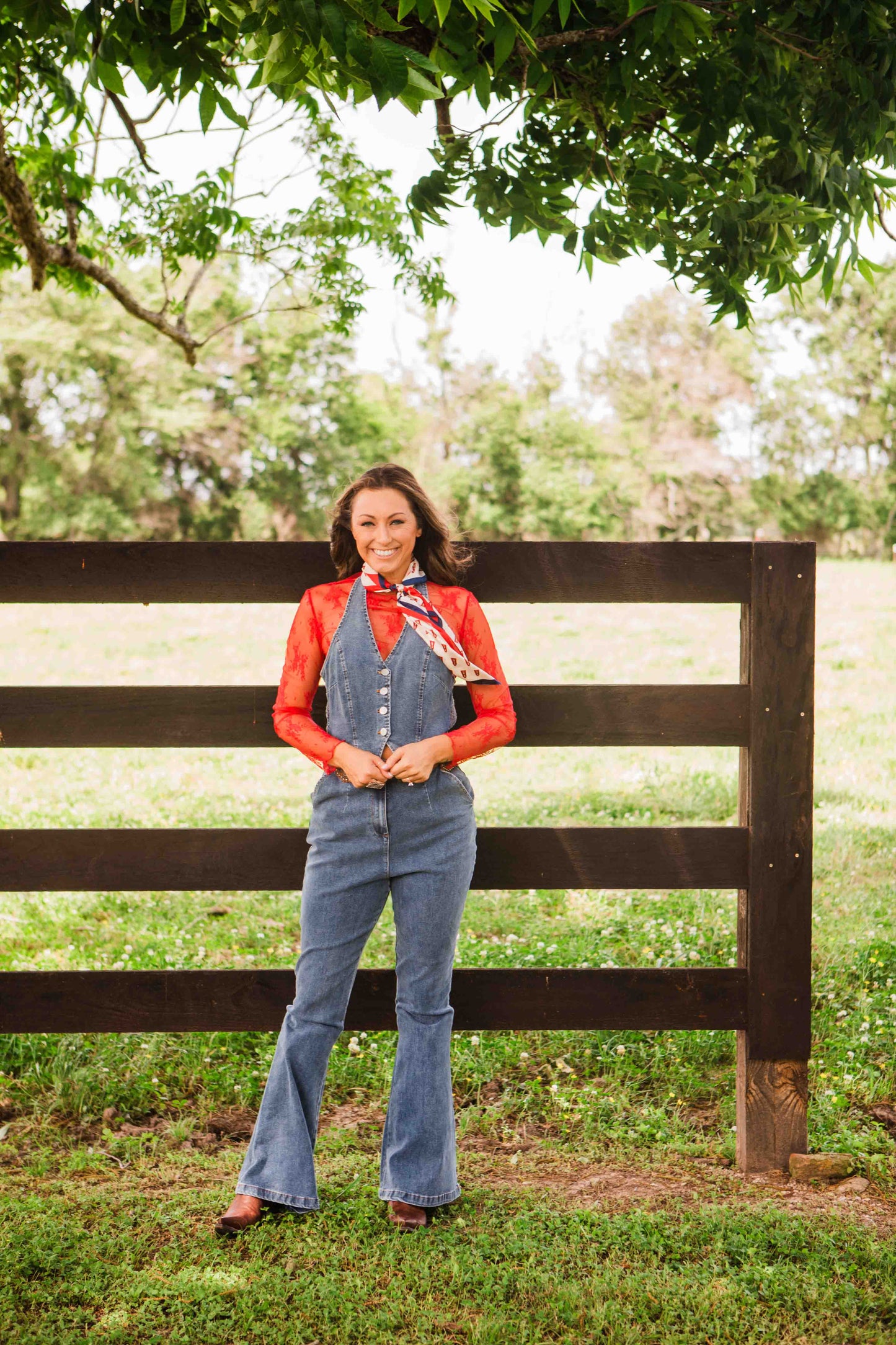 The Kayce Lace Top- Red