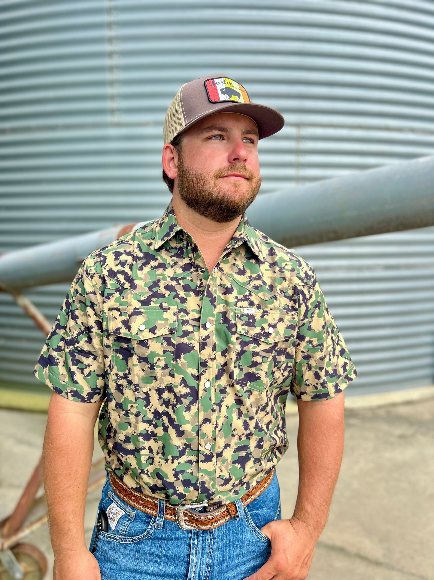 Ferrell Camo Short Sleeve Snap