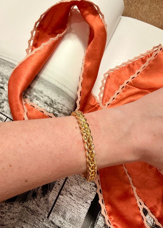 Braided Rope Cuff-Gold