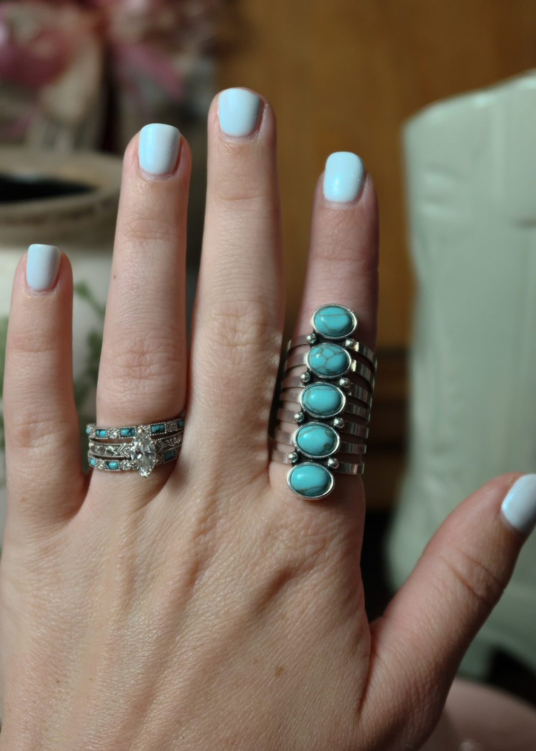 The Ida Turquoise 5 Stone Ring