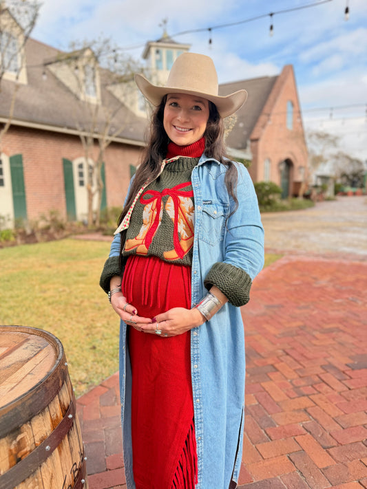 For the Love of Boots Sweater