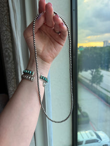 4mm 22" Sterling Silver Navajo Pearl