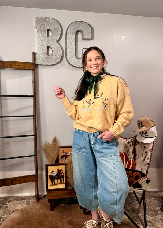 Still Fly Sweater in Butter Yellow