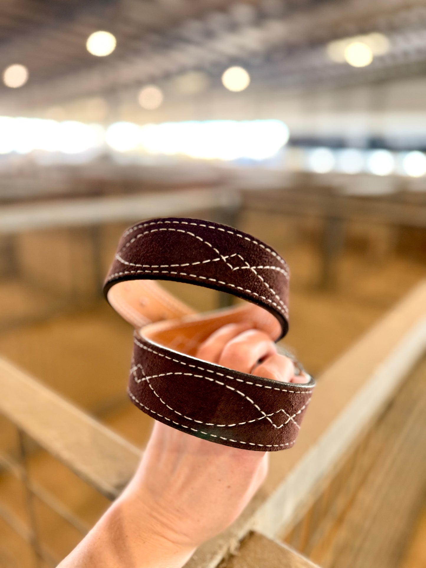 Chocolate Brown Suede Belt