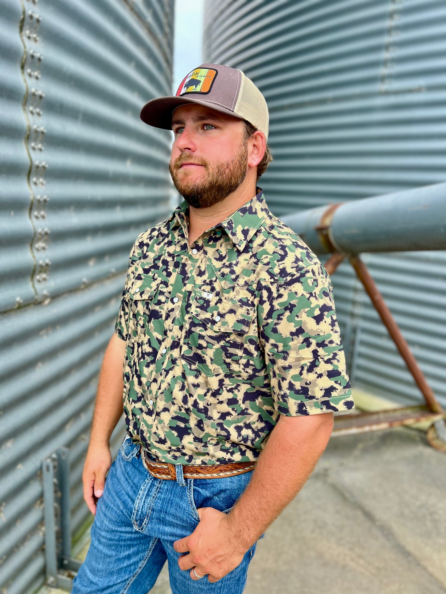 Ferrell Camo Short Sleeve Snap