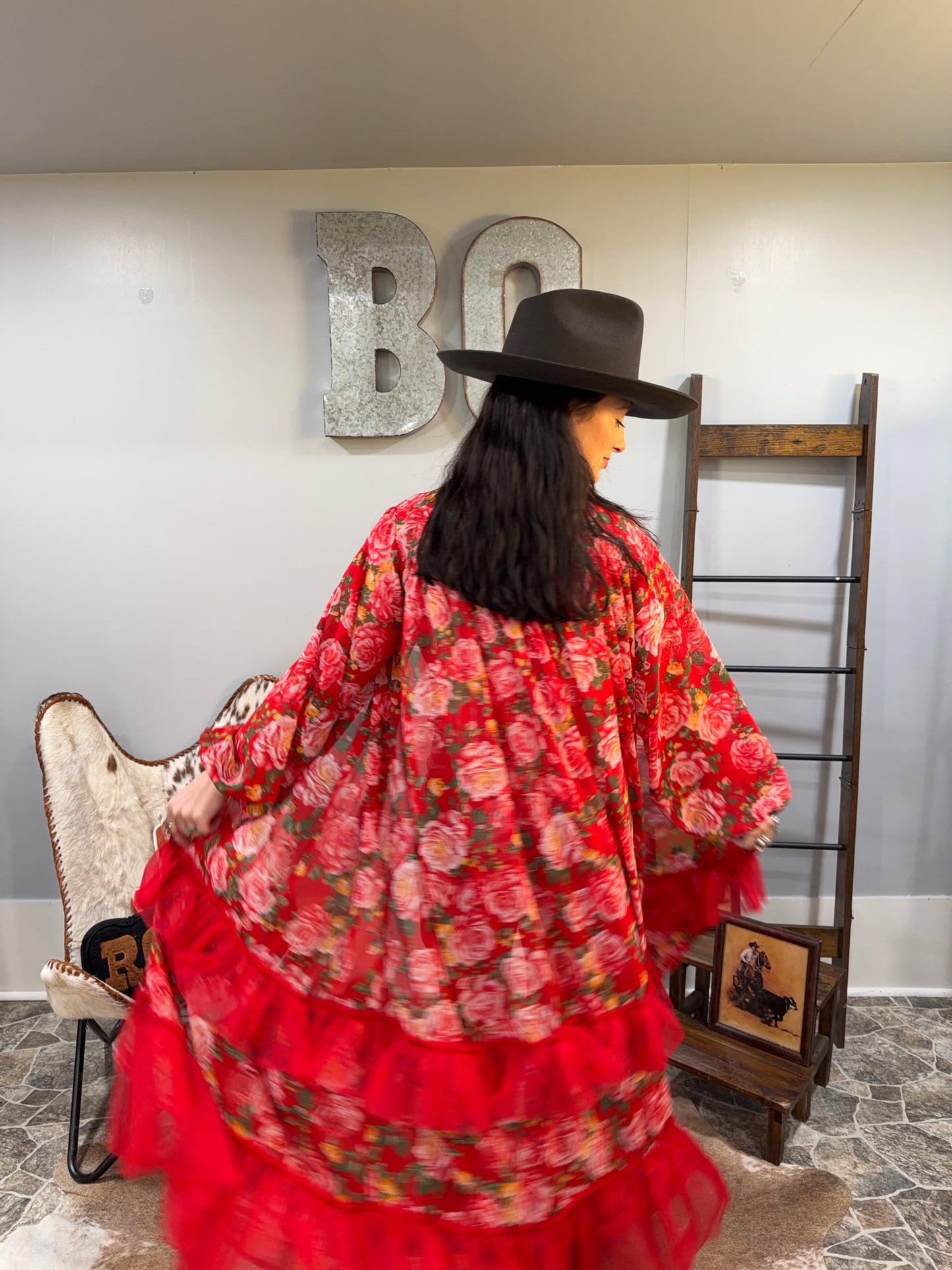 Roses & Rodeos Kimono