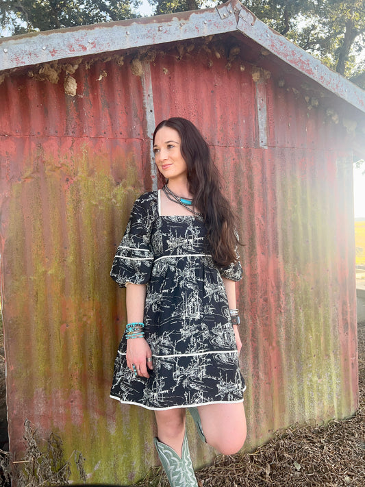 The Pretty Place Dress- Charcoal