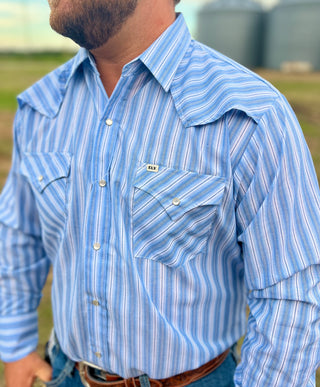 Pro Outdoor Stripe Pearl Snap (mult. colors)