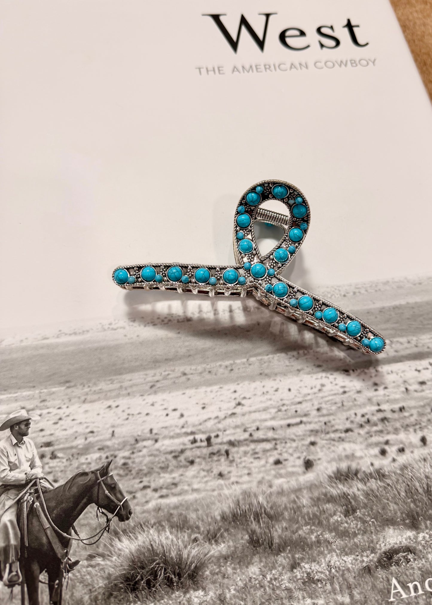 Metal Claw Clip- Turquoise