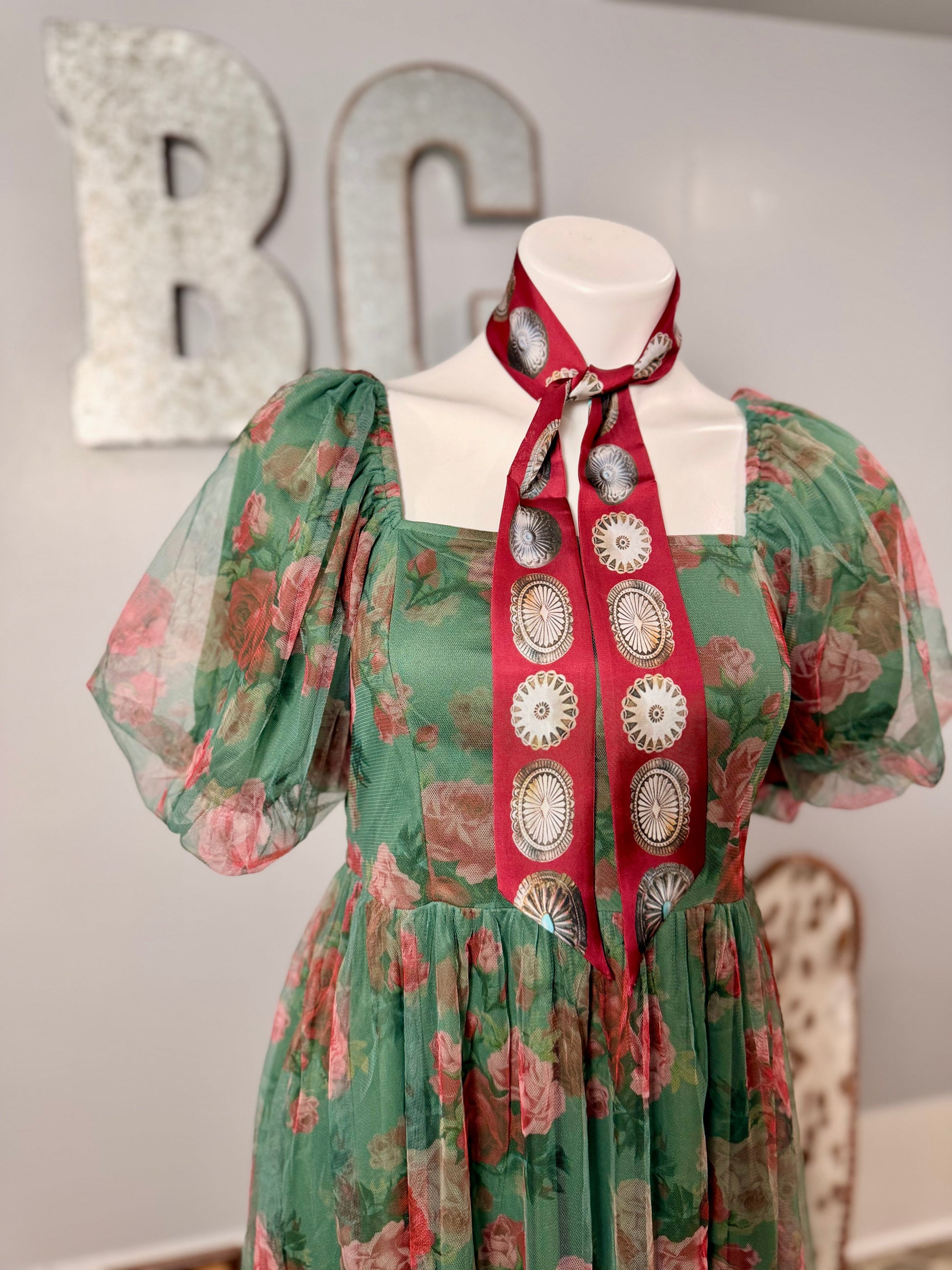 western boutique dresses The Colt Tulle Maxi Dress