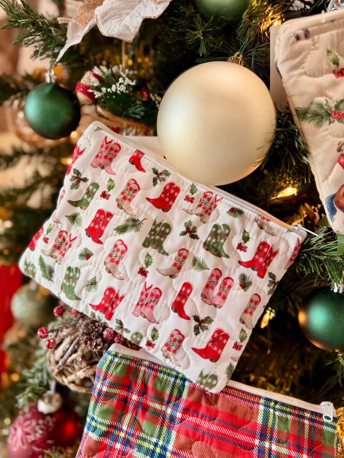 Merry Christmas Y'all Makeup Bag