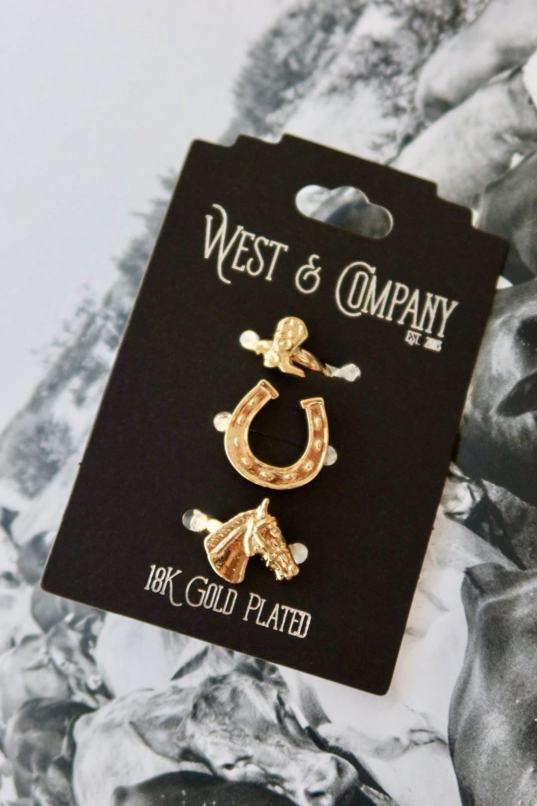 18K Adjustable Ring Set Celebrating Western Spirit