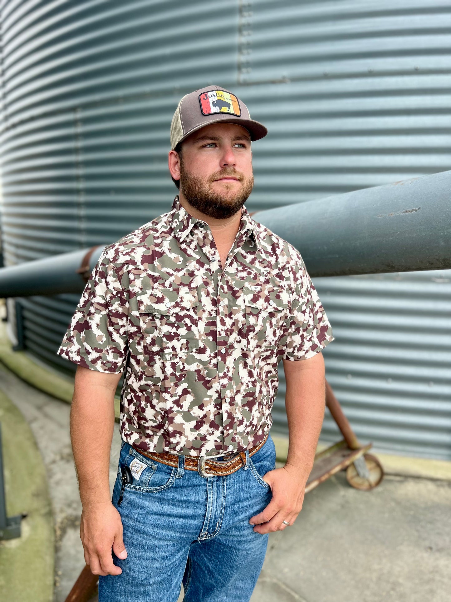 Camo Lite Short Sleeve Snap