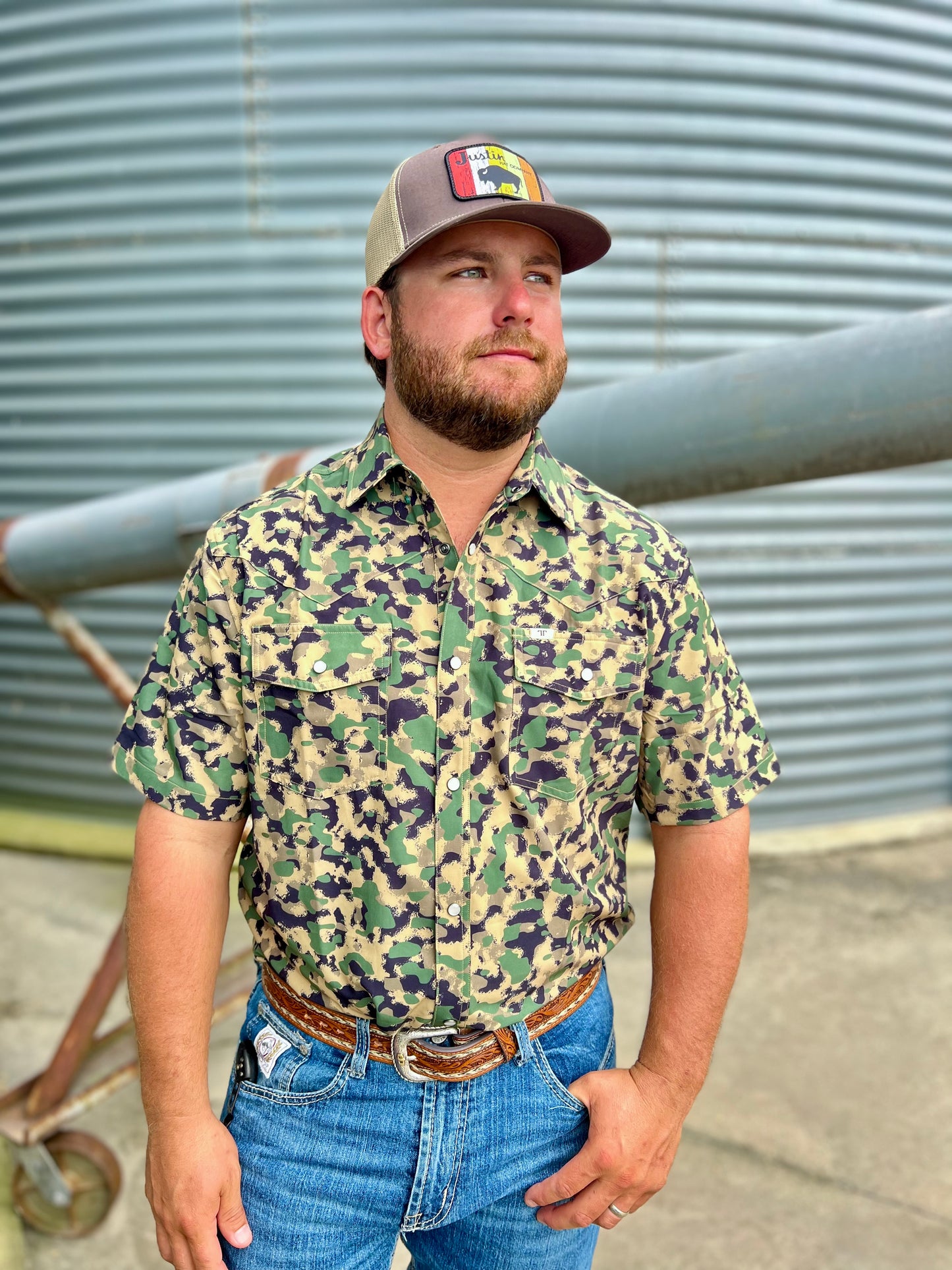 Ferrell Camo Short Sleeve Snap