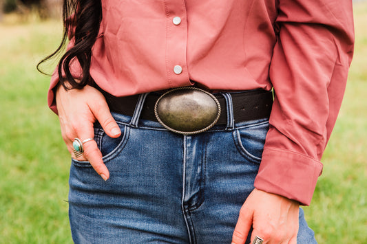 The Lennie Belt- Black/Silver