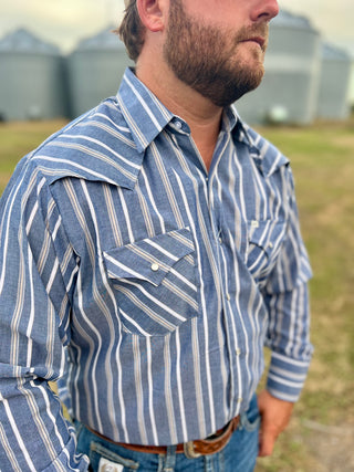 Pro Outdoor Stripe Pearl Snap (mult. colors)