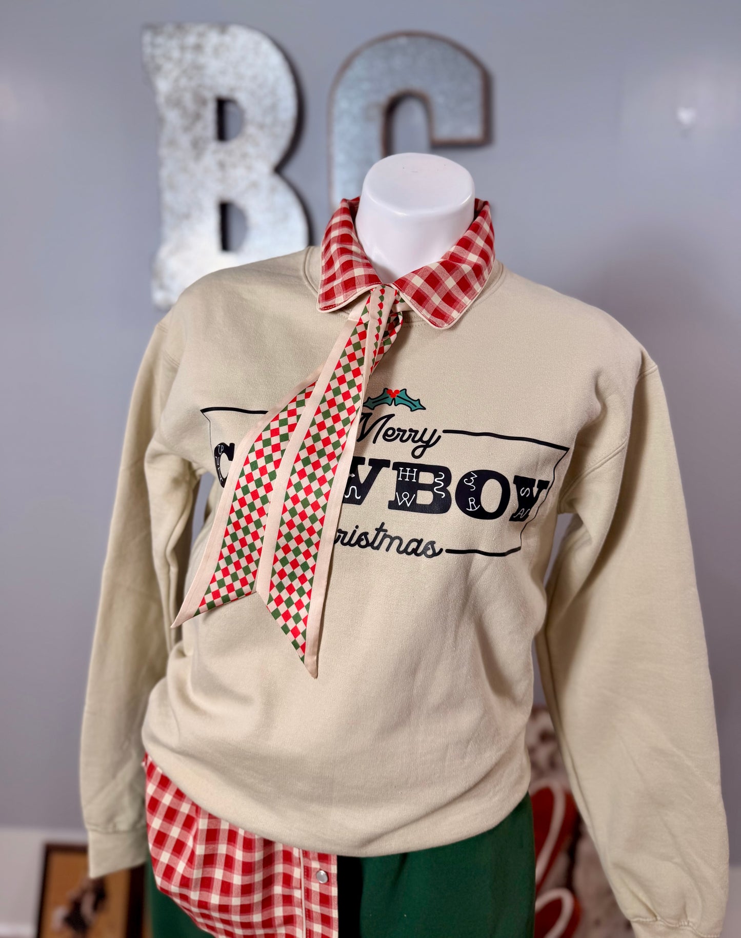 Merry Cowboy Christmas Sweatshirt