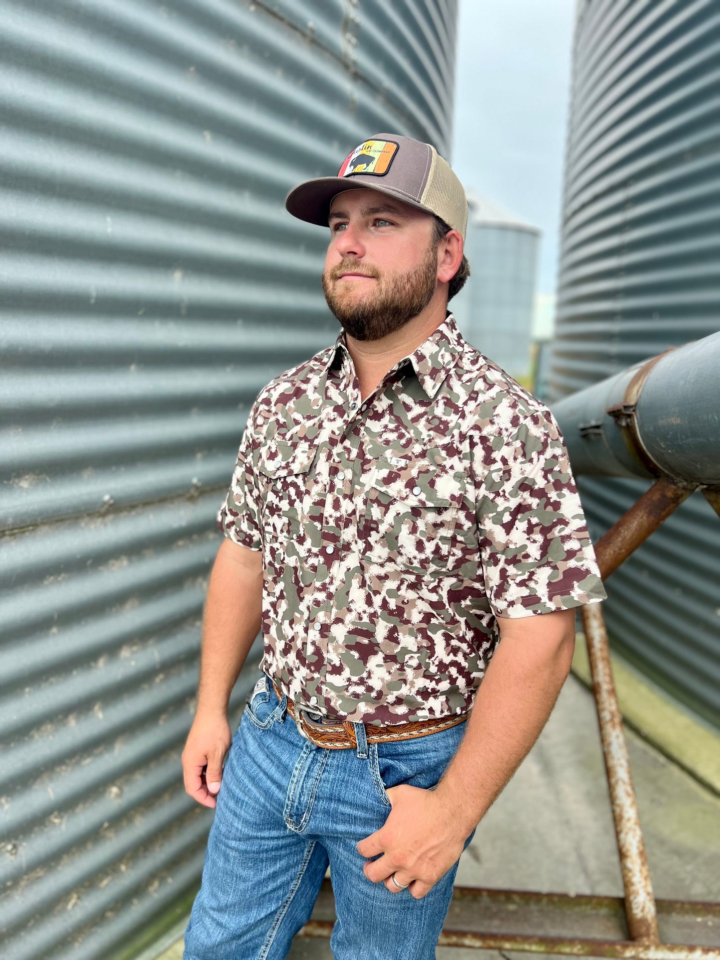 Camo Lite Short Sleeve Snap