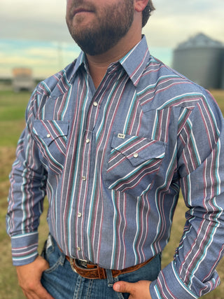 Assorted Stripe Pearl Snap Shirt - Long Sleeve