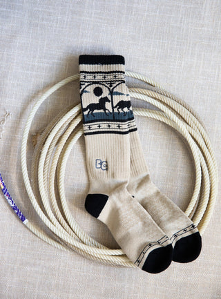 The Bad Cowgirl Co. Midnight Stampede Socks