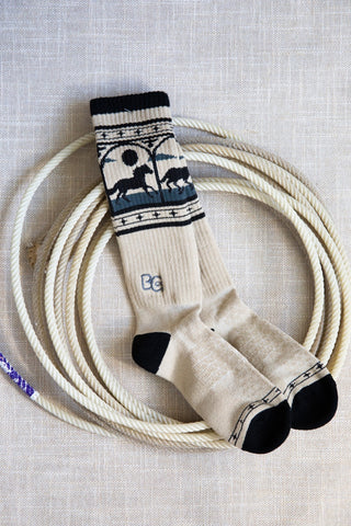 The Bad Cowgirl Co. Midnight Stampede Socks