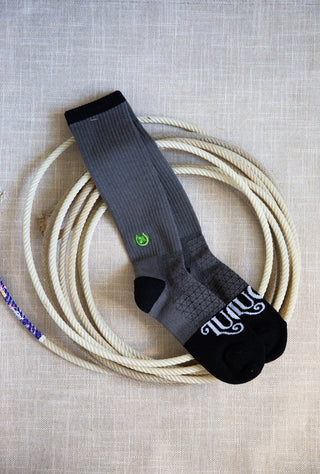 The Cowboy Grey Performance Socks
