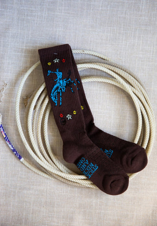 Fringe Long Live Brown Performance Socks