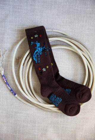 Fringe Long Live Brown Performance Socks