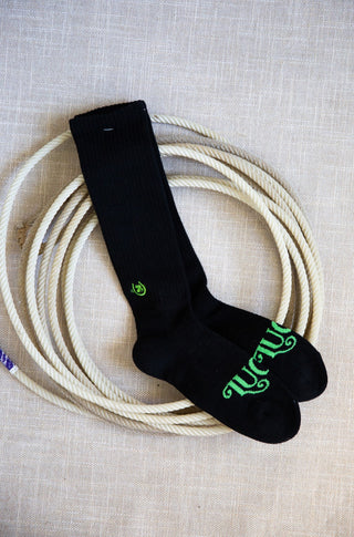 The Cowboy- Black Performance Socks