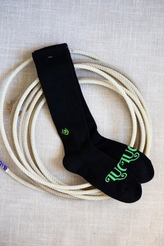 The Cowboy- Black Performance Socks