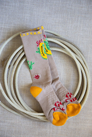 Get Lucky Tan Performance Socks