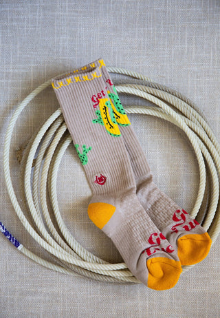 Get Lucky Tan Performance Socks