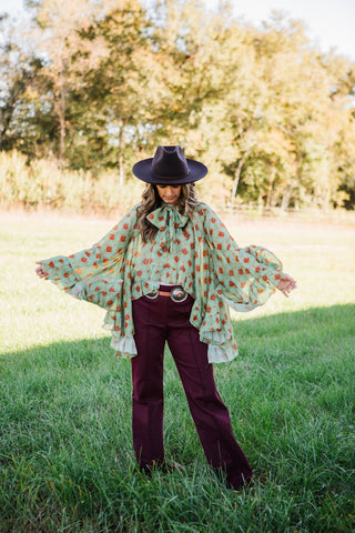 The Taos Top with Hand-Drawn Print | Allie Falcon