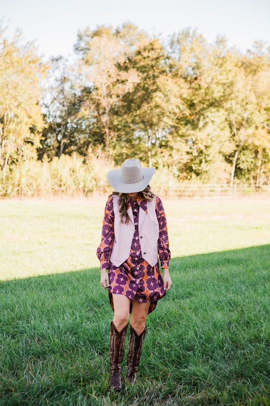 The Whiskey Creek Blush Leather Vest