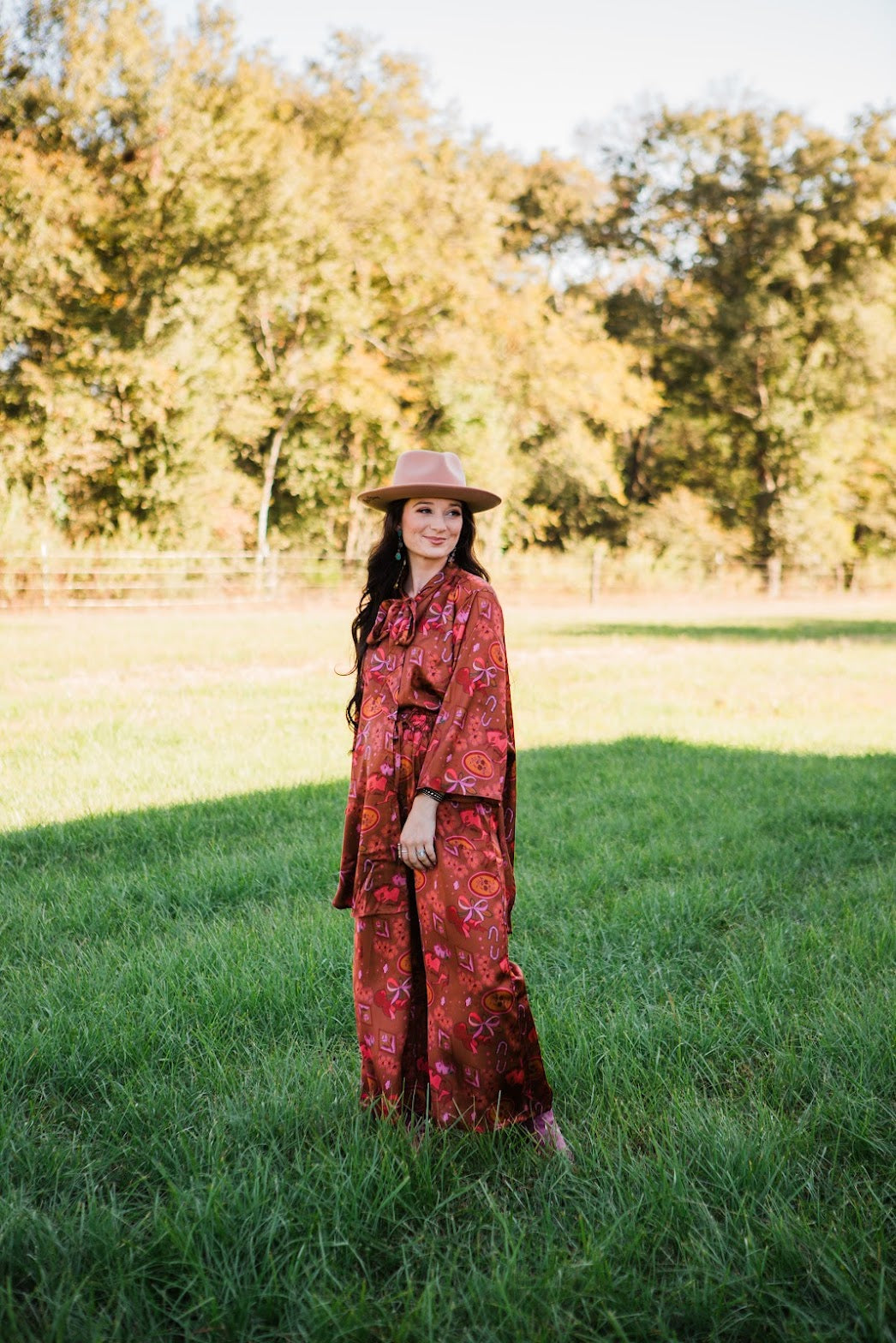 Lady Cherie Satin Set in Bronze